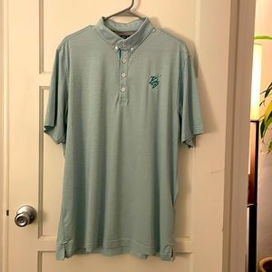 adidas Adipure Essential Stripe Golf Polo Shirt - Large (Green)